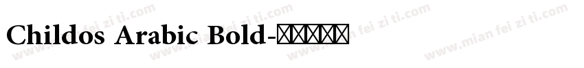 Childos Arabic Bold字体转换